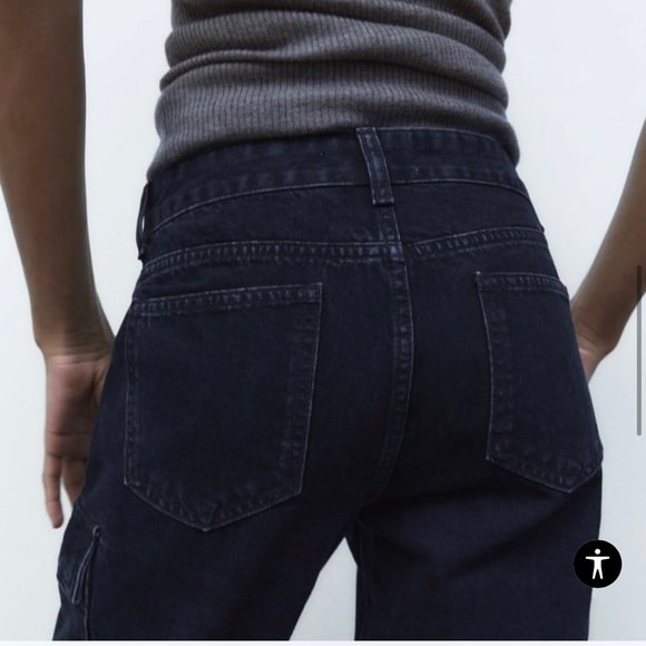 Zara ZW THE SLIM CARGO JEANS - size 32 (CA 14) BNWT! - Picture 5 of 8